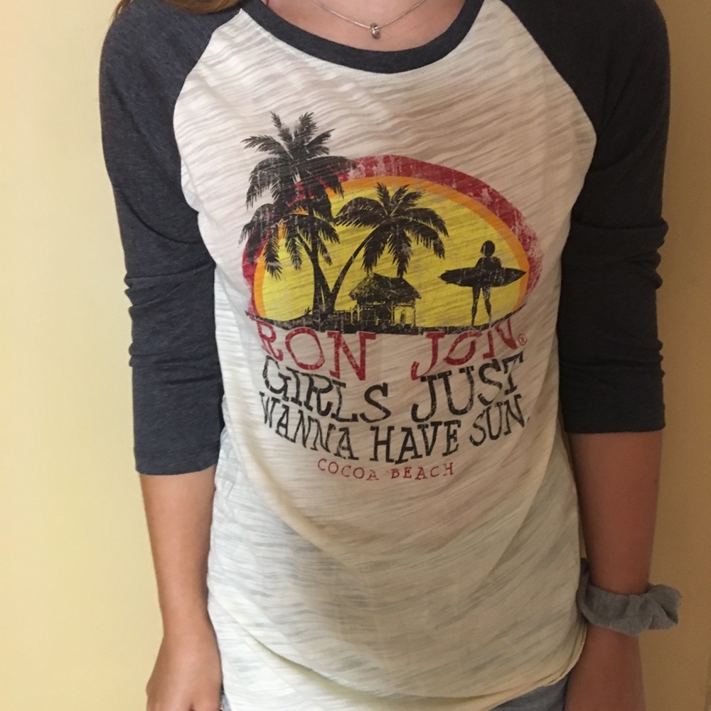 Ron Jon 3/4 sleeve baseball tee